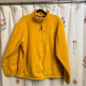 L.L. Bean Vibrant Yellow Fleece Pullover